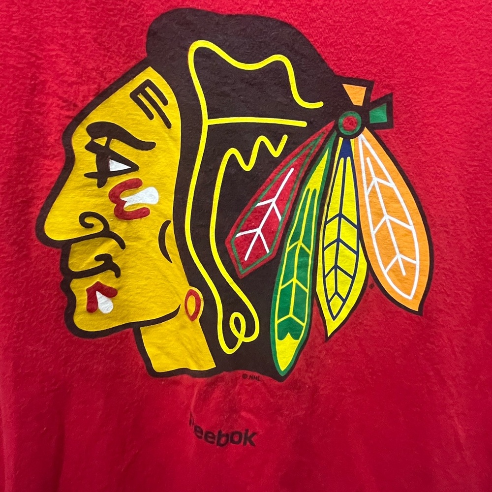 Chicago Blackhawks NHL T-Shirt Reebok Men’s Small Red